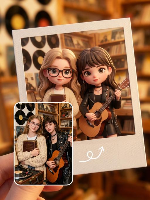 Fun Polaroid AI effects generated image