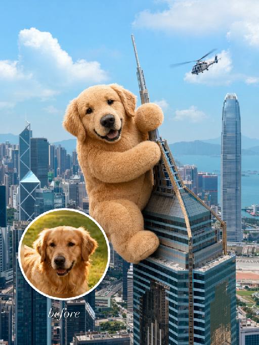 Skyline Plush AI effects generated image