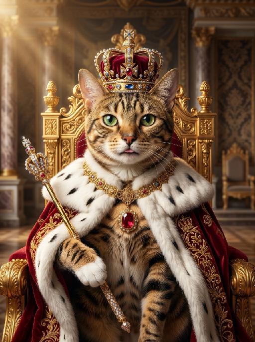 Pet King AI effects generated image