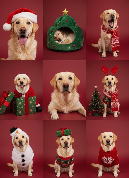 Nine Grid Pet AI effects generated image