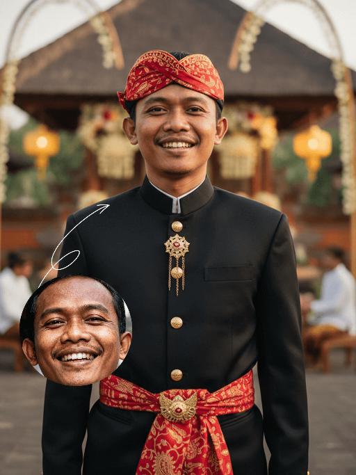 Batik Groom AI effects generated image