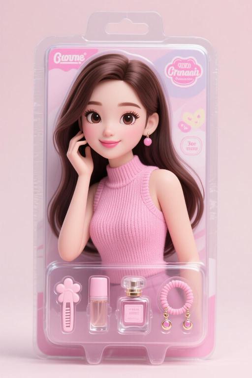 Pinky Lady Figure AI effects generated image