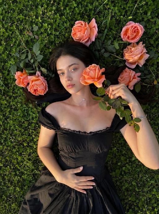 Peach Rose AI effects generated image