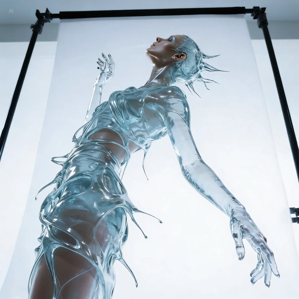 Seedream v4.5 – Glass Material, generated on vivago AI