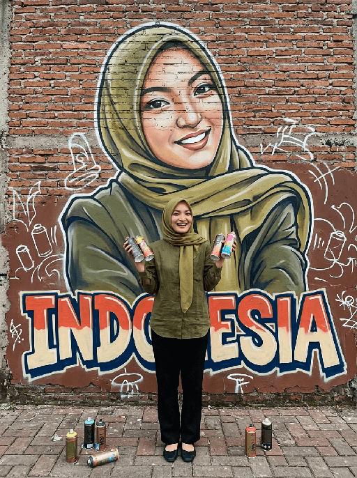 Wall Graffiti AI effects generated image