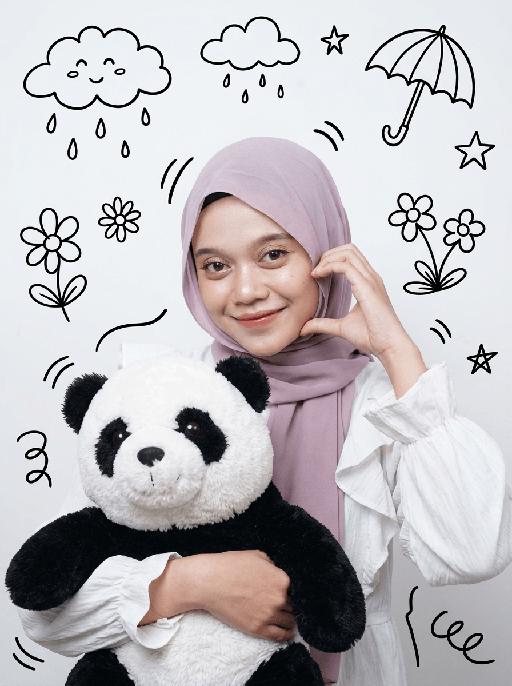 Panda Sketch AI effects generated image