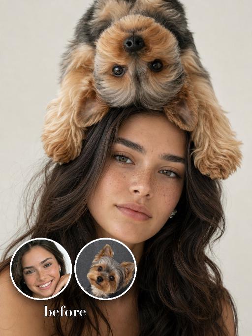 Pet On Head AI effects generated image