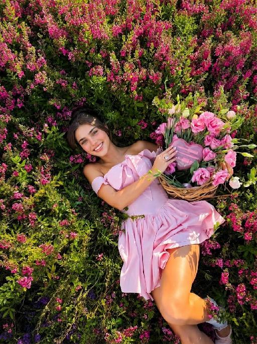 Pink Flower AI effects generated image