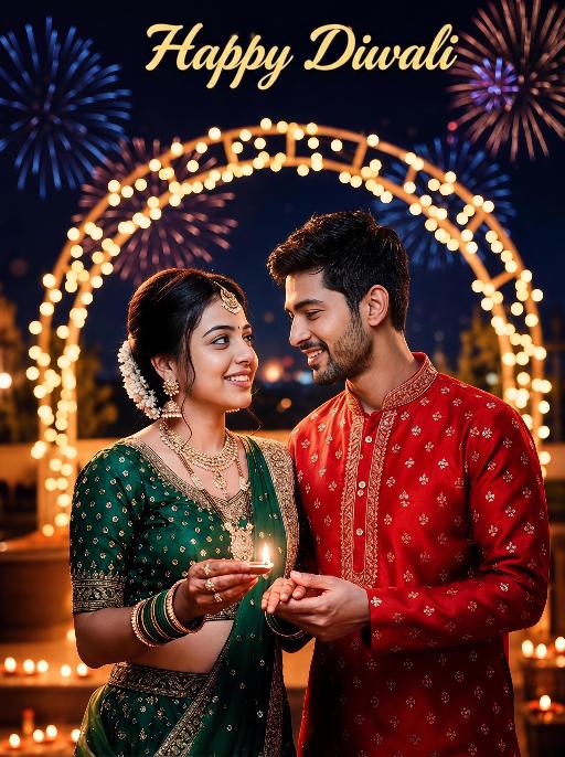 Diwali Night AI effects generated image