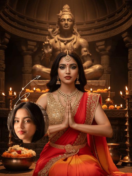 Goddess AI effects generated image