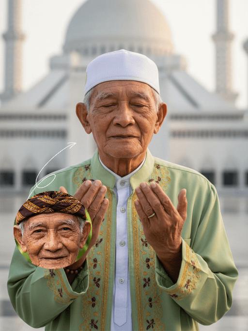 solemn AI effects generated image