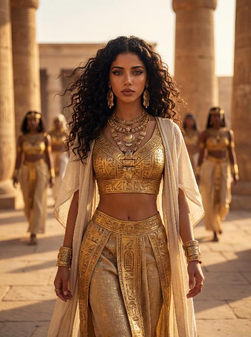 Queen of Gold AI effects generated image