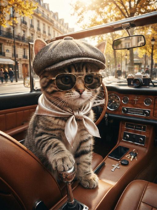 Classic Car AI effects generated image