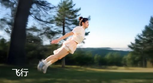 Flying AI effects generated image