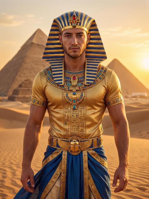 Pharaoh Gold AI effects generated image