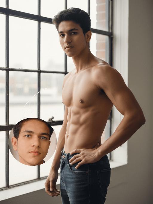 Muscular AI effects generated image