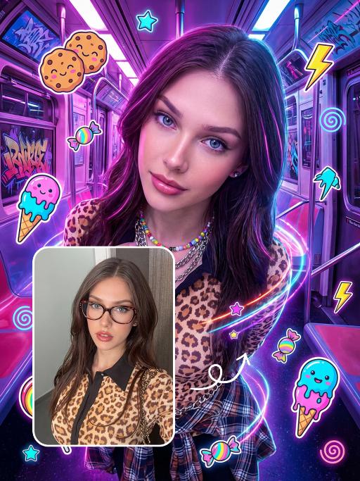 Punk Graffiti AI effects generated image