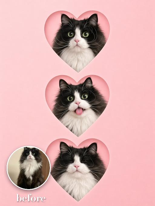 Pet Hearts AI effects generated image