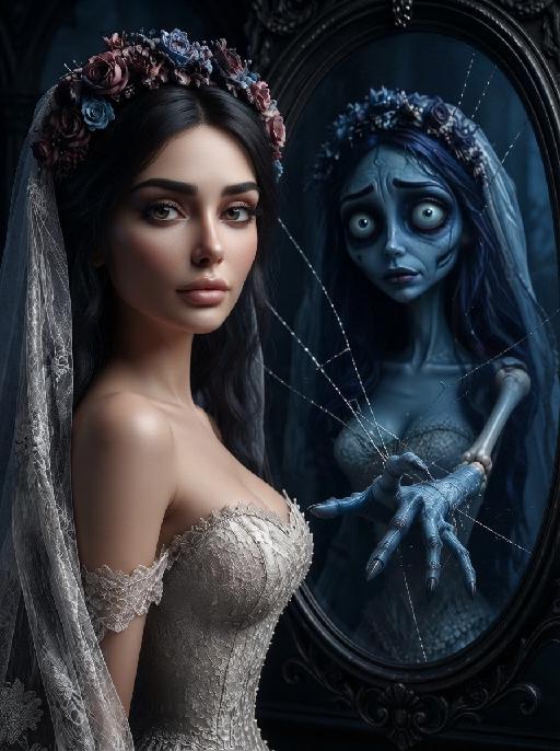 Corpse Bride Reflection AI effects generated image