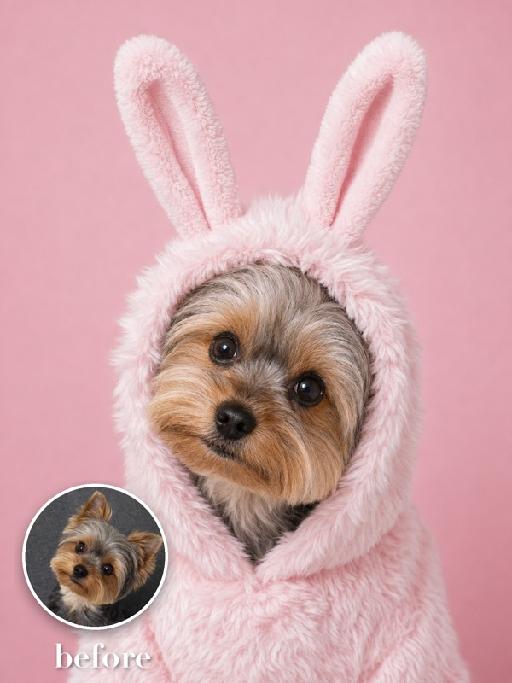 Pink Bunny AI effects generated image