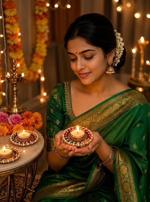 Diwali Grace AI effects generated image