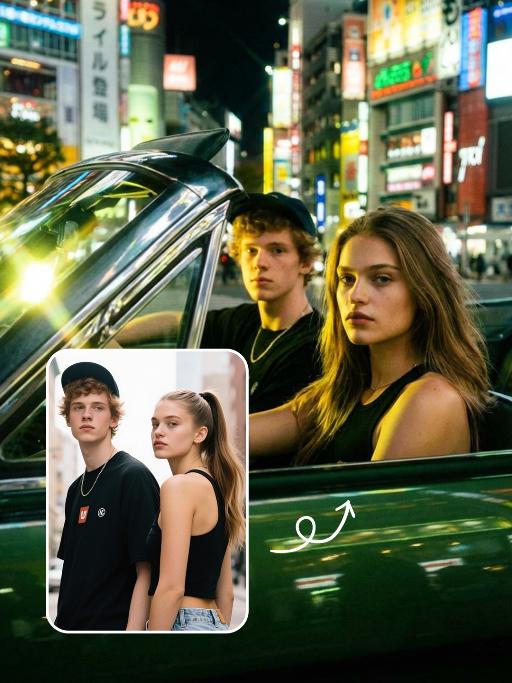 Cool Car AI effects generated image