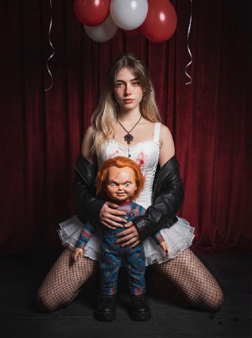 Chucky Party AI effects generated image