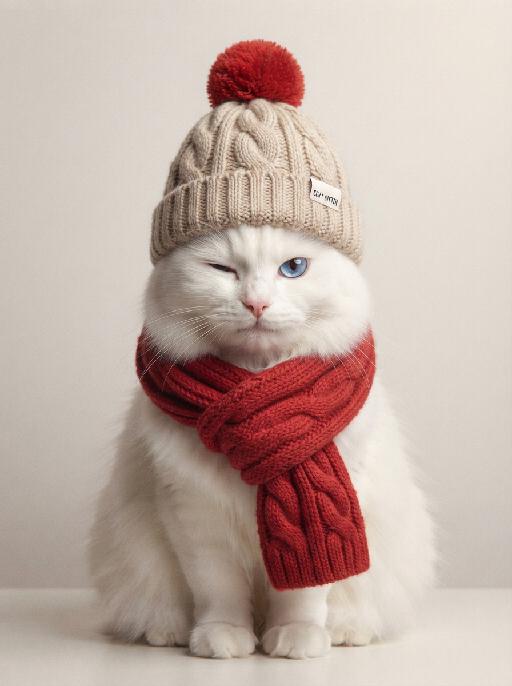 Red Scarf Pet AI effects generated image