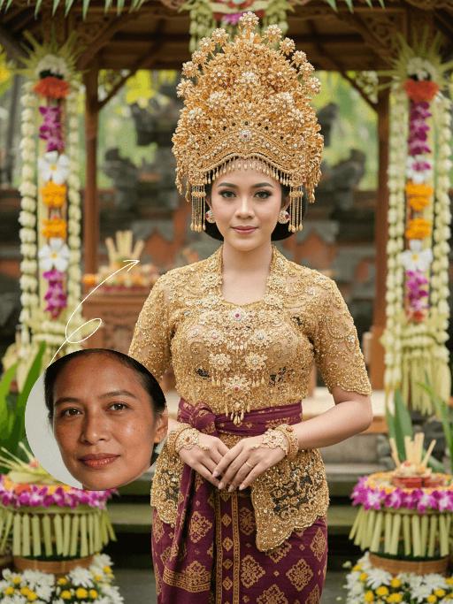 Bali Queen AI effects generated image