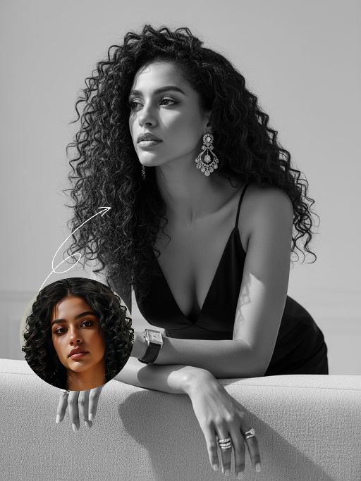 Stylish lady AI effects generated image