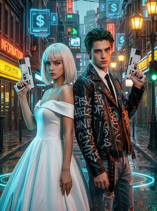 Cyber Couple AI effects generated image