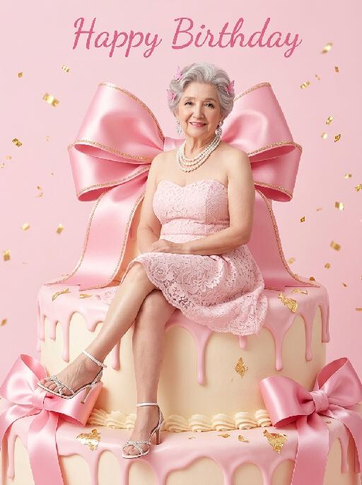 Pink Cake AI effects generated image