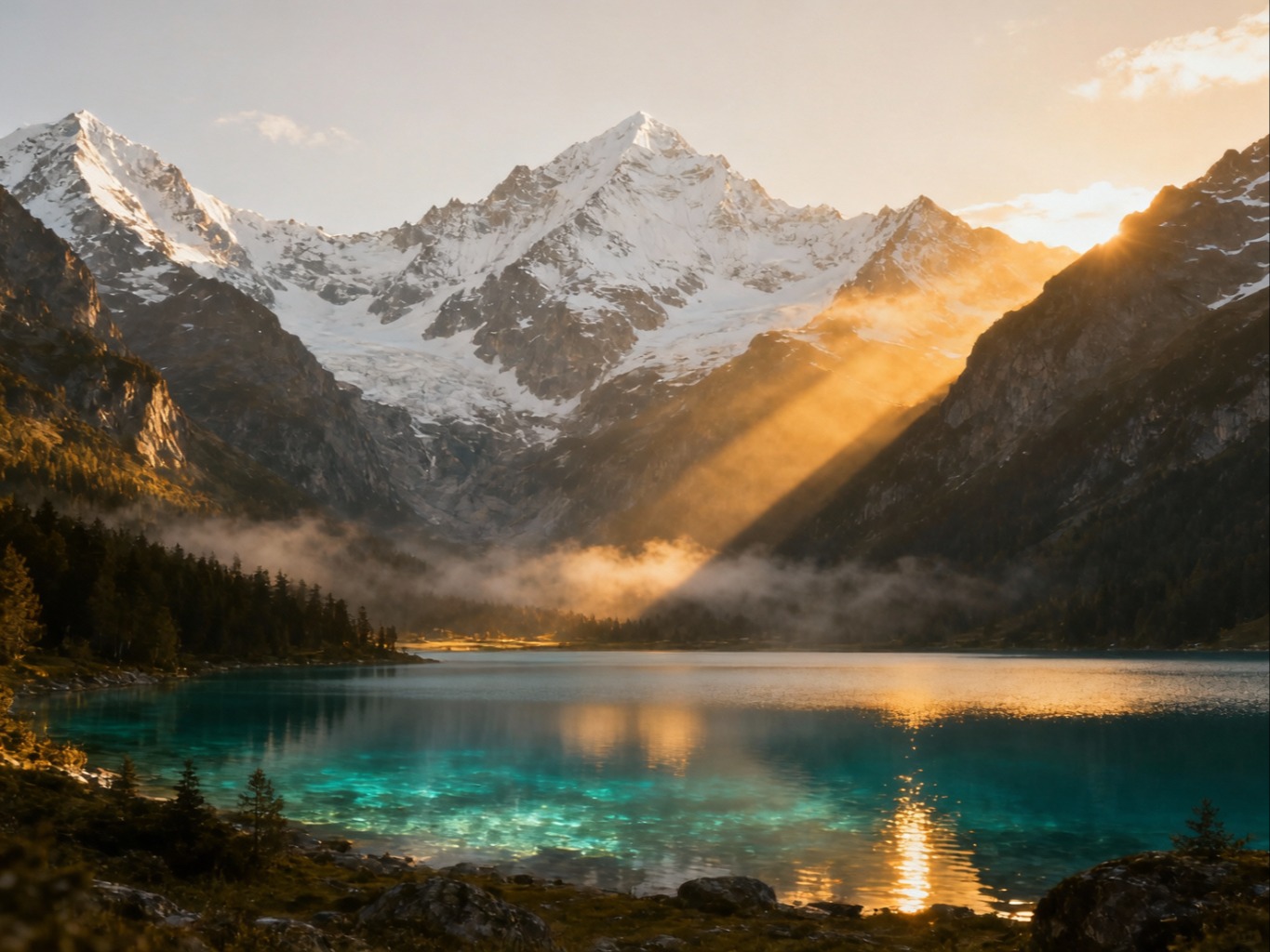 Wan 2.6 Cinematic Landscape · Volumetric Rays – generated on vivago AI