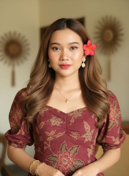 Floral Lady AI effects generated image