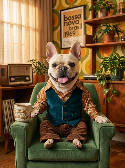 Pet Vintage AI effects generated image