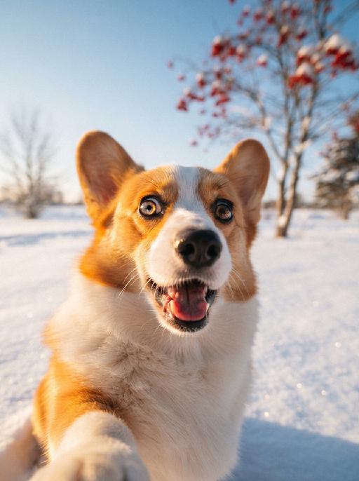 Winter Selfie AI effects generated image