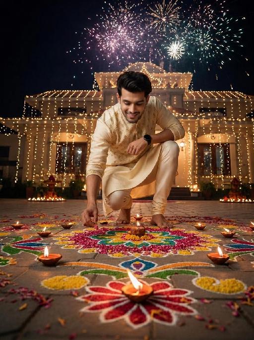 Diwali Cheer AI effects generated image