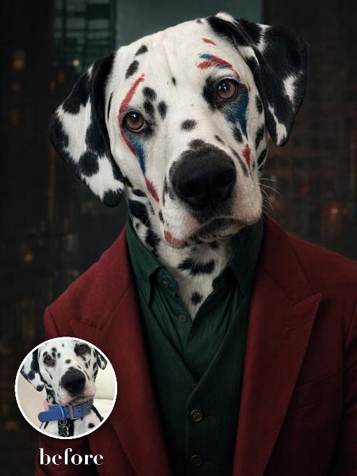Clown Villain Portrait AI effects generated image