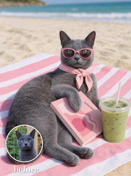 Beach Trip AI effects generated image