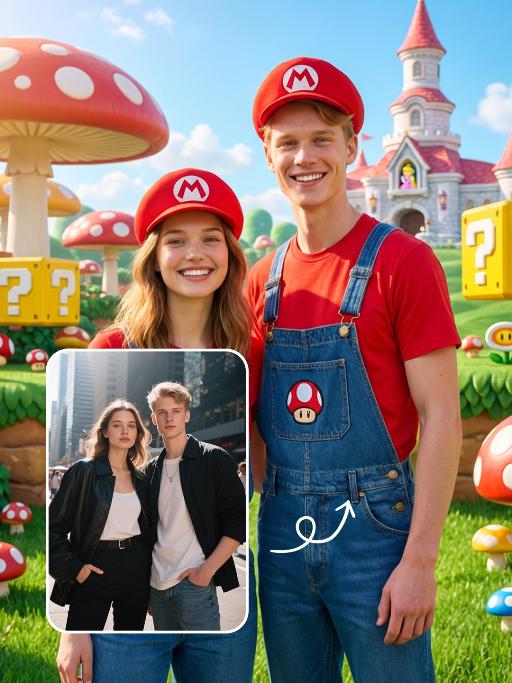 Costume Change AI effects generated image