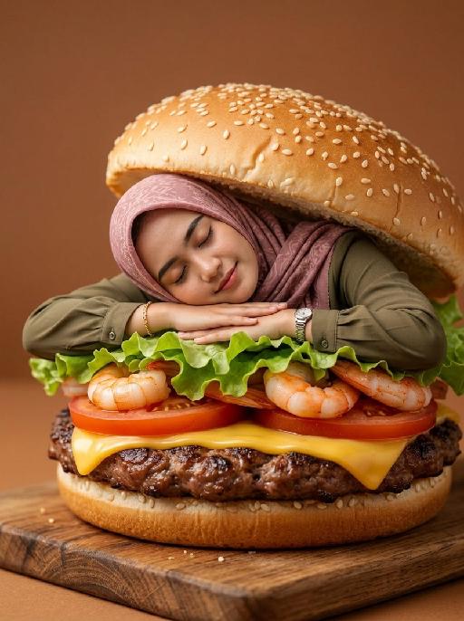 Burger Nap AI effects generated image
