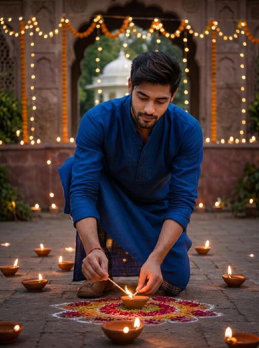 Diwali Shine AI effects generated image