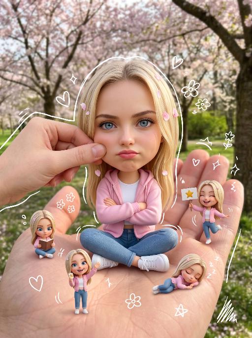 Handheld Doll AI effects generated image