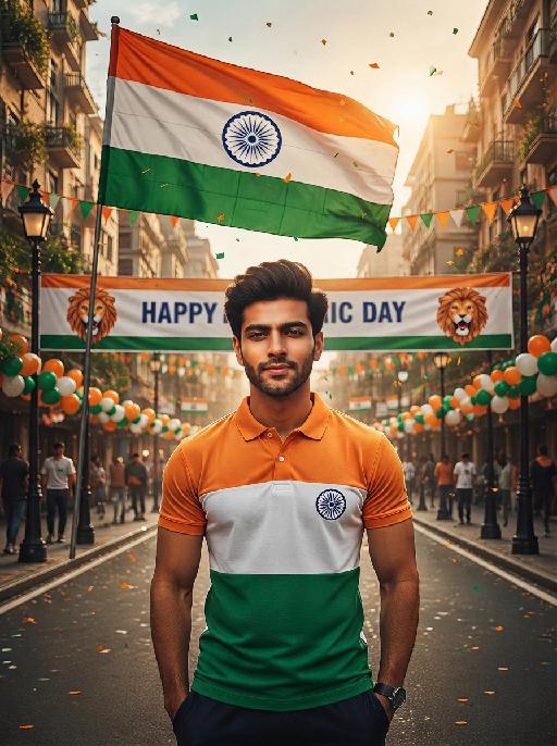 Republic Day AI effects generated image