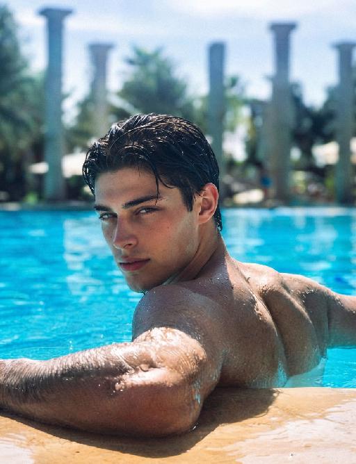 Poolside Glance AI effects generated image