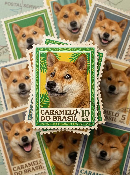 Caramelo Stamp AI effects generated image