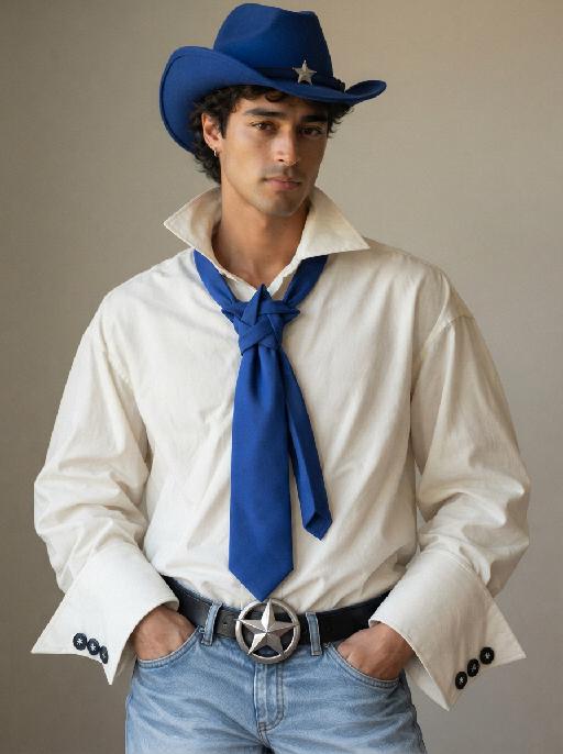 Blue Star Cowboy AI effects generated image