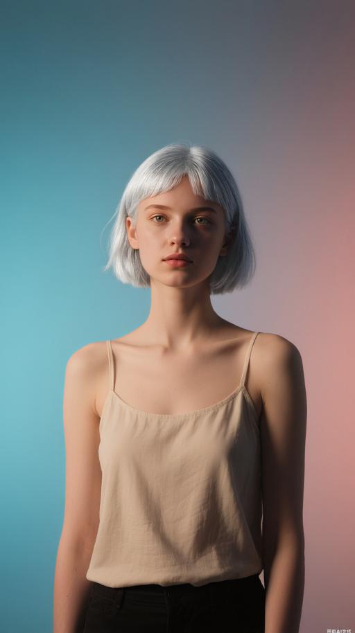 Silver Hair AI effects generated image