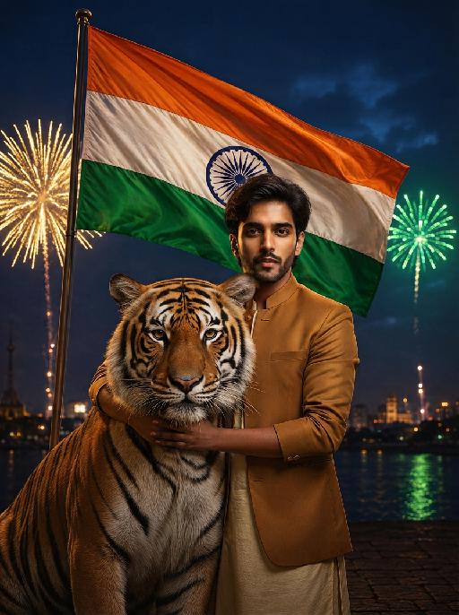 Royal Tiger AI effects generated image