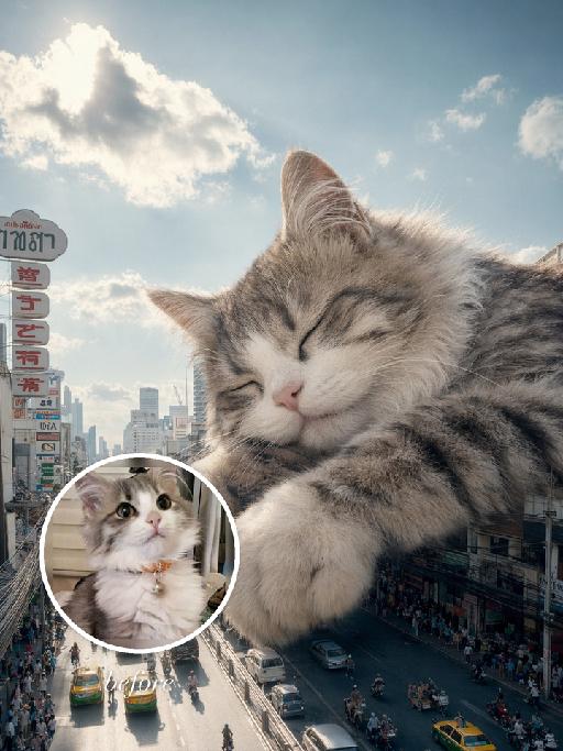 City Nap AI effects generated image